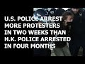 Us police arrest more protesters in 2 weeks than hk police did in 4 months