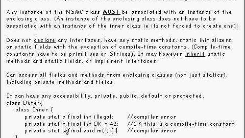 Java Tutorial 21.01: Non-static member classes