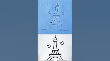 How to Draw Eiffel Tower | Easy way to art