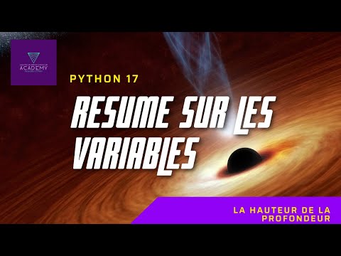 Résumé sur les variables python - Python 17 (Update)