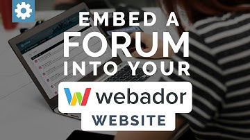 Embed A Forum Into Your Webador Website