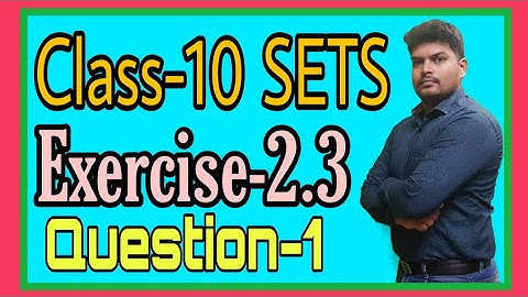 Q-1 exercise 2.3 SETS | Class-10 | Which of the following sets are equal | Rk Sir Maths Wale | 2021