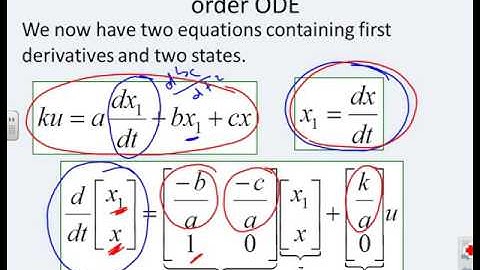 State space 3 - equivalent models for a given ODE