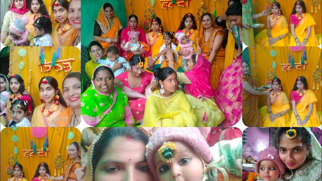 Haldi ki rasam (aaj baan bithayi gudiya rani or tel chdaya  )