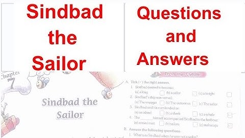 The story of Sindbad the Sailor | Class 4 Chapter 7   |Questions and Answers | #englishreader