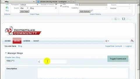 DotNetNuke Tutorial - SunBlogNuke Review - A Blog Module for DNN part 1 of 3 - Video #244