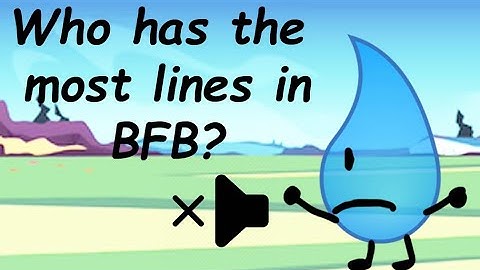 Who has the most lines in BFB?