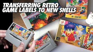 Restoring retro games by transferring labels to donor cartridge shells