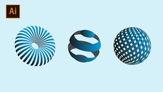 HOW TO MAKE STRIPED 3D SHAPES | ADOBE ILLUSTRATOR TUTORIAL| #illustration #tutorial