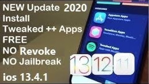 NEW Sign Install Tweaked Apps iOS  13.4.1 / 12 NO Jailbreak NO Revoke iPhone New 2020