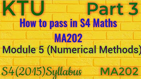 Crash Course on Module 5 MA202 PDTNM|KTU Maths|S4 2015 syllabus|BTech Mathematics Part 3