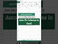 How to Auto Fit Columns in Excel | Adjust Column Width Easily | Excel Tips & Tricks” ✅ #excel #short