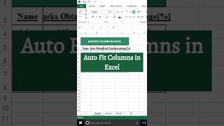 How to Auto Fit Columns in Excel | Adjust Column Width Easily | Excel Tips & Tricks” ✅ #excel #short