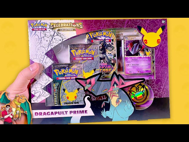 Pokemon Celebrations Dragapult Prime, Zacian LV. X, & Pikachu V-Union Box -  Chase Card Pulled Again! 