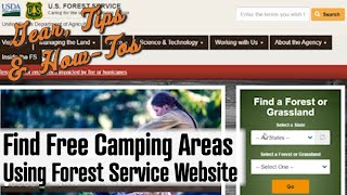 How To Find FREE Camping Areas Near You | Forest Service Website