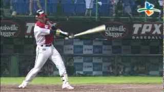 20130922-2 CPBL 獅vs猿 5下 球數落後沒關係 黃浩然依然敲出安打