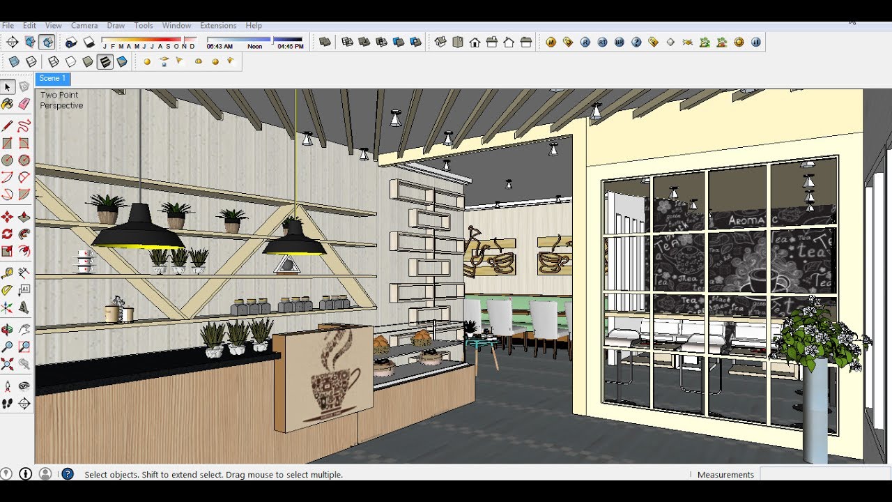 Cafe Design Sketchup Mapping Part 2