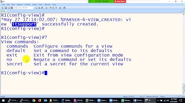 CCNA-Security-210-260-Configure Cisco IOS Role-Based CLI Access