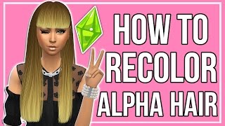 The Sims 4: How to Make Custom Content Hair Recolors | Alpha Hairs   Ombre Texture