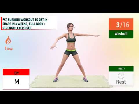 FAT BURNING WORKOUT TO GET IN SHAPE IN 4 WEEKS FULL BODY + STRENGTH EXERCISES/ცხიმების წვის ვარჯიშ