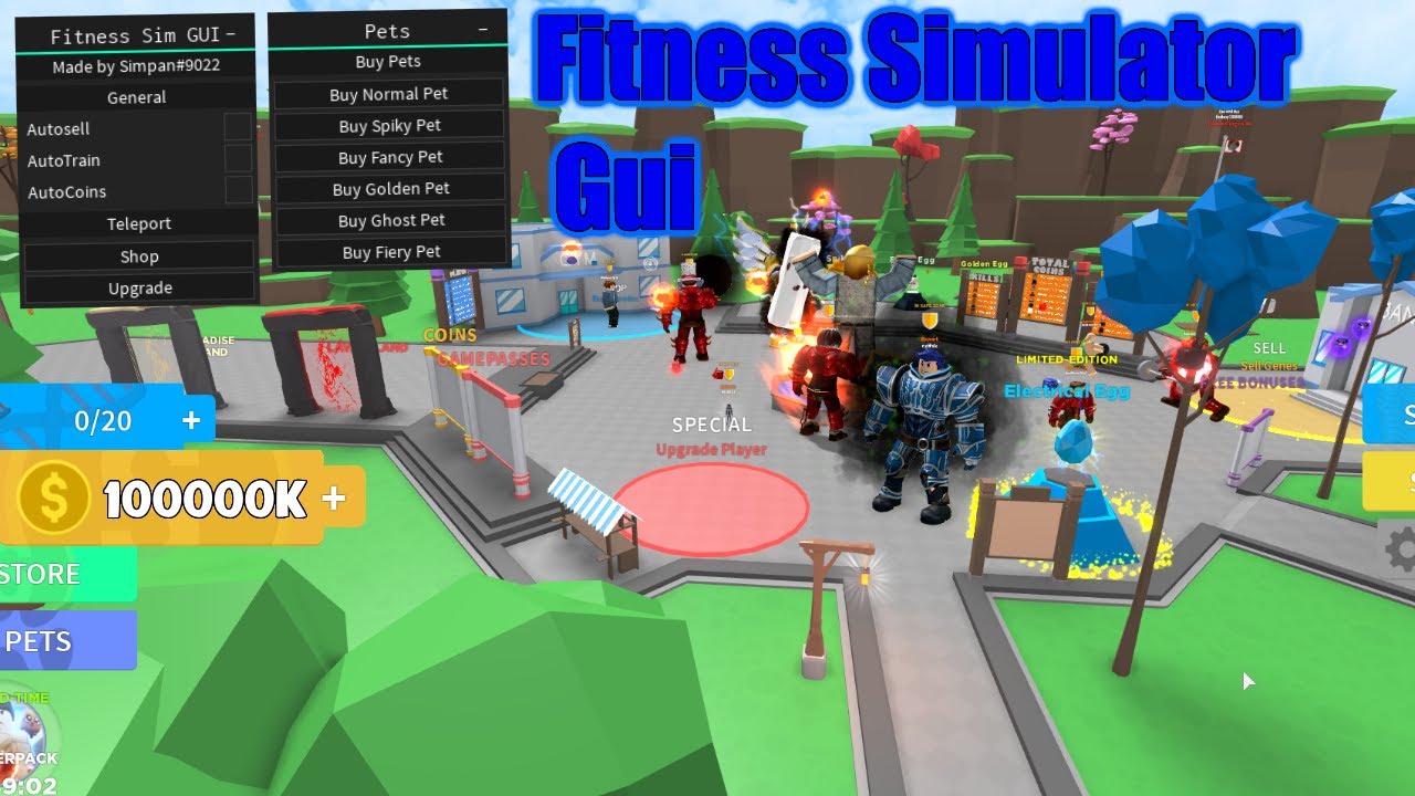 Fitness Simulator Roblox Gui Made By Me Release Youtube - fitness roblox