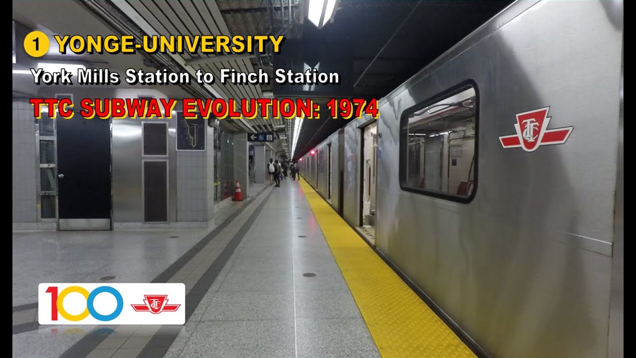 TTC POV Walk: York Mills Station to Finch Station (TTC Subway Evolution: 1974)