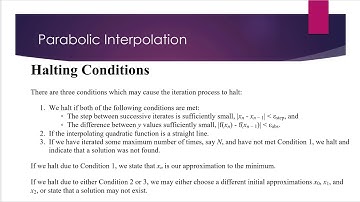 Parabolic Interpolation Method (Part 2)