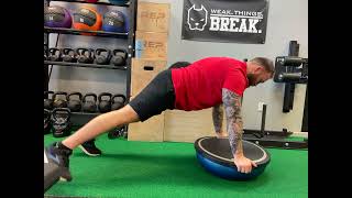 Bosu Ball High Plank Step Out