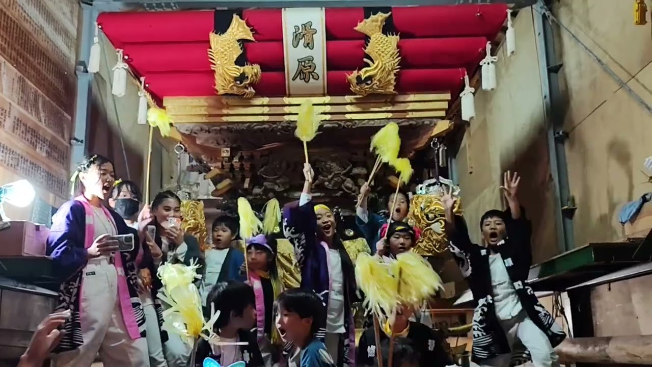 令和7年岩壺神社秋祭り滑原屋台祇園囃子