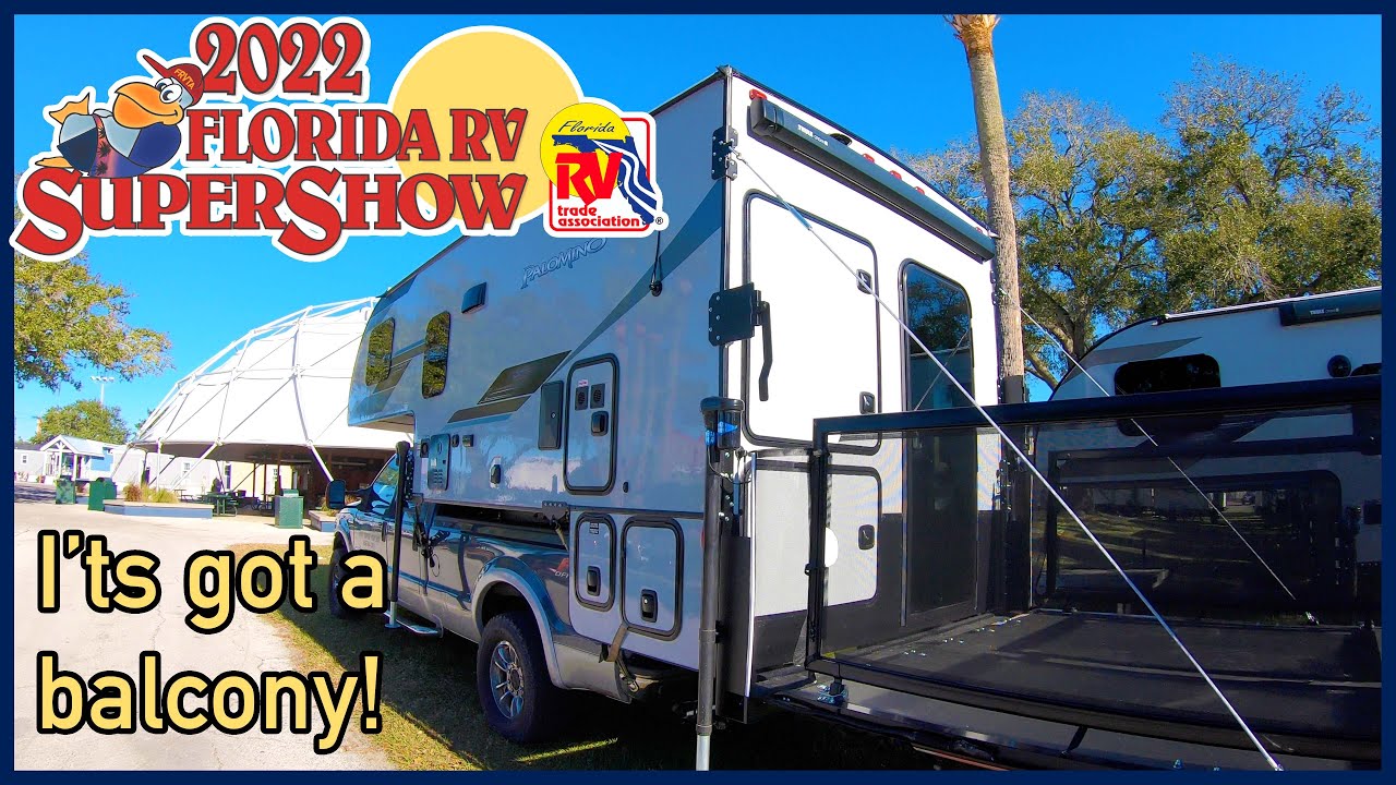 A Truck Camper with a Balcony 2022 Florida RV Supershow YouTube