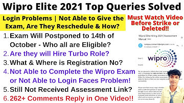🔴Today Wipro Exam Login Issue | Not Able to Give the Exam, Are They Reschedule & How? Exam Postponed