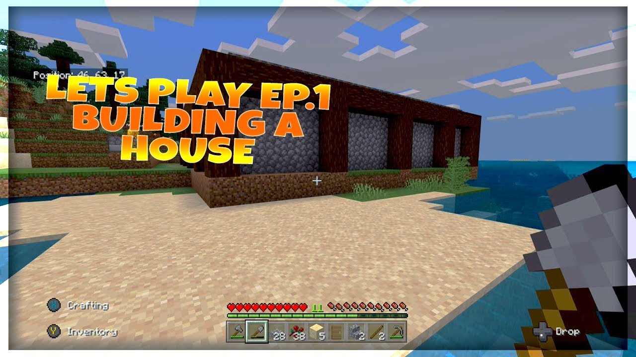 Minecraft lets play ep 1 Building a house - YouTube
