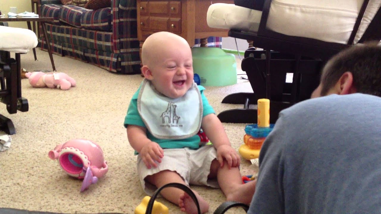 Baby Luke laughing hysterically