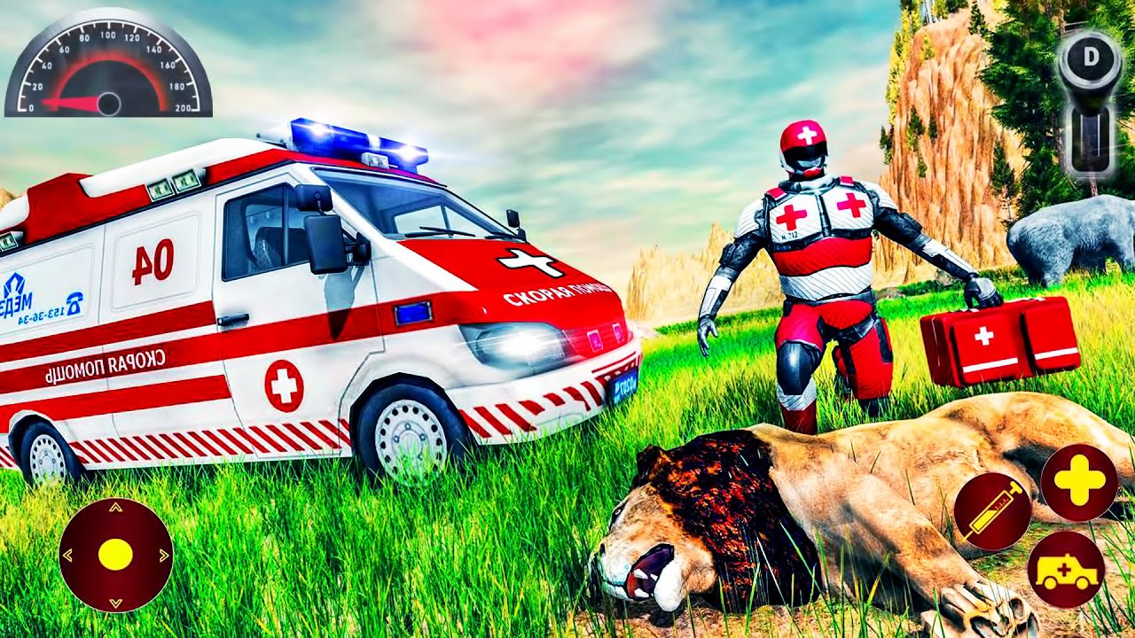 Doctor Robot Animals Rescue 2020 - Emergency Ambulance Van Drive - Android GamePlay