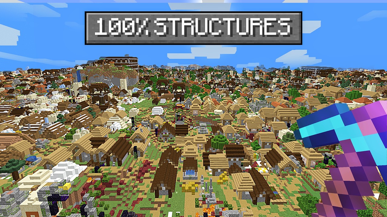 minecraft but it's 100% structures...