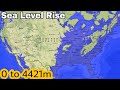 USA Flood Map | Sea Level Rise (0 - 4000m)