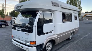: 1993 Nissan Atlas 150 EXE mini Motorhome 4WD MT5 diesel TD27 58,000mi Import from Japan