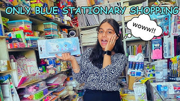 Only Blue Colour Stationery Shopping |#learnwithpriyanshi