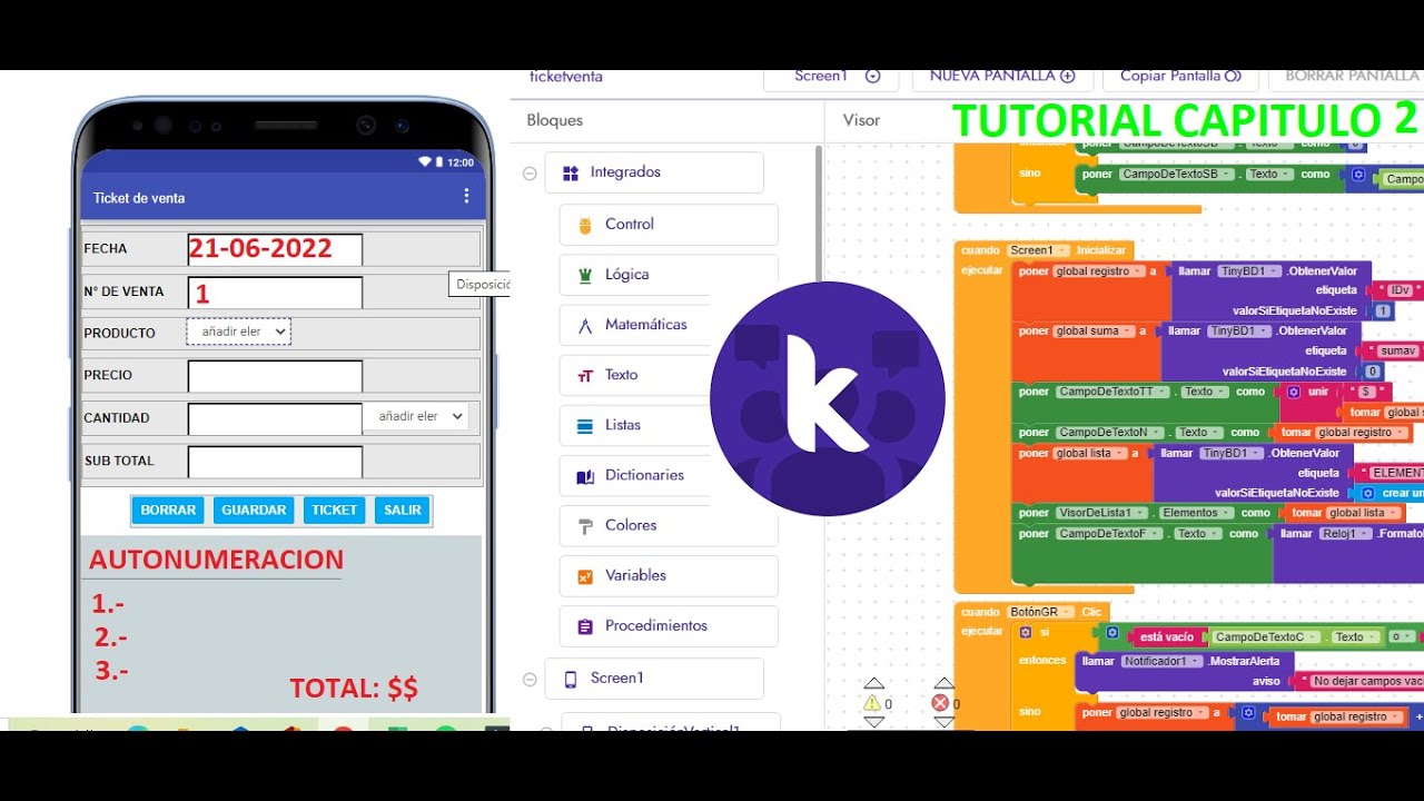Koduler App Example Crea tu app Android en Kodular para enviar ticket de venta por email (2 ...