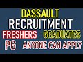 latest job notification 2020 | Today job Alert | Job for Freshers | Job for Graduates | Dassault Job