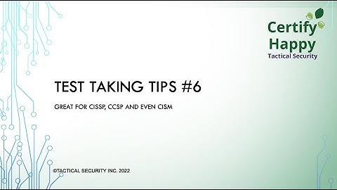 CISSP/CISM/CCSP test taking tip #6.  People, Process, Technology