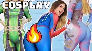 Trying On Cosplay Bodysuits