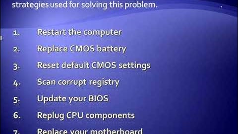How To Fix CMOS Checksum Error