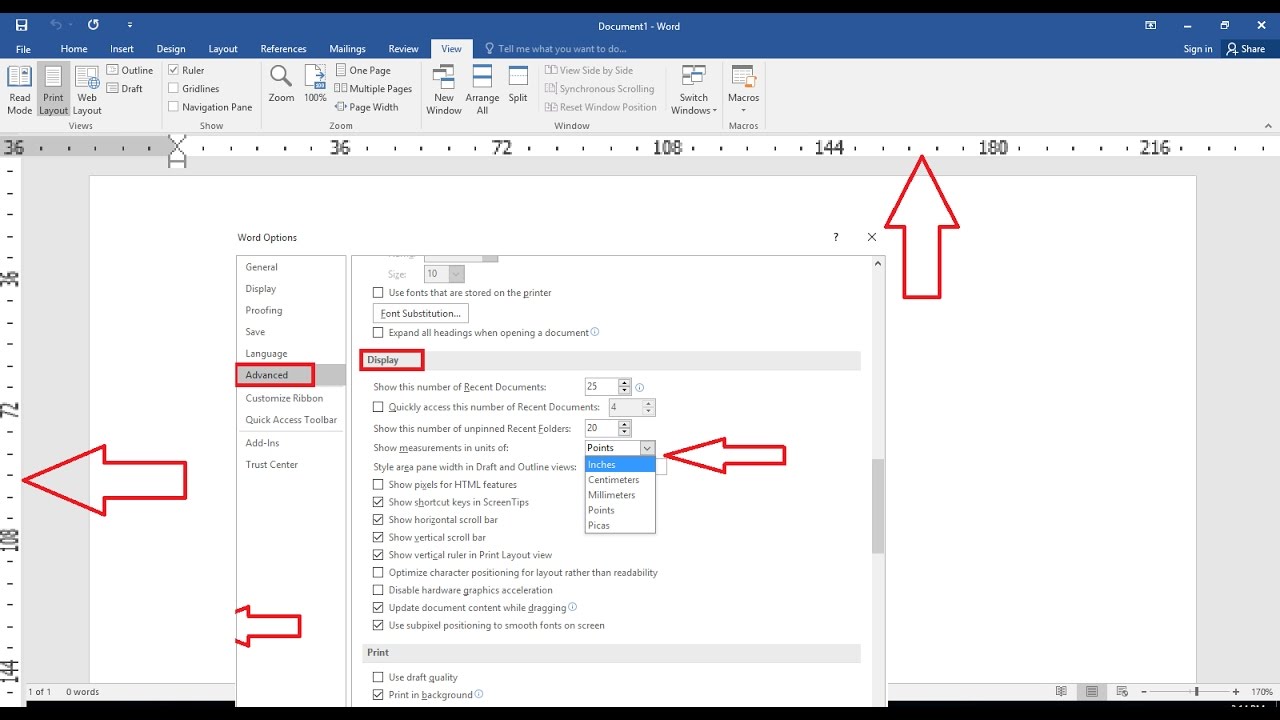 how-to-change-ruler-measurement-units-in-ms-word-2003-2016-youtube