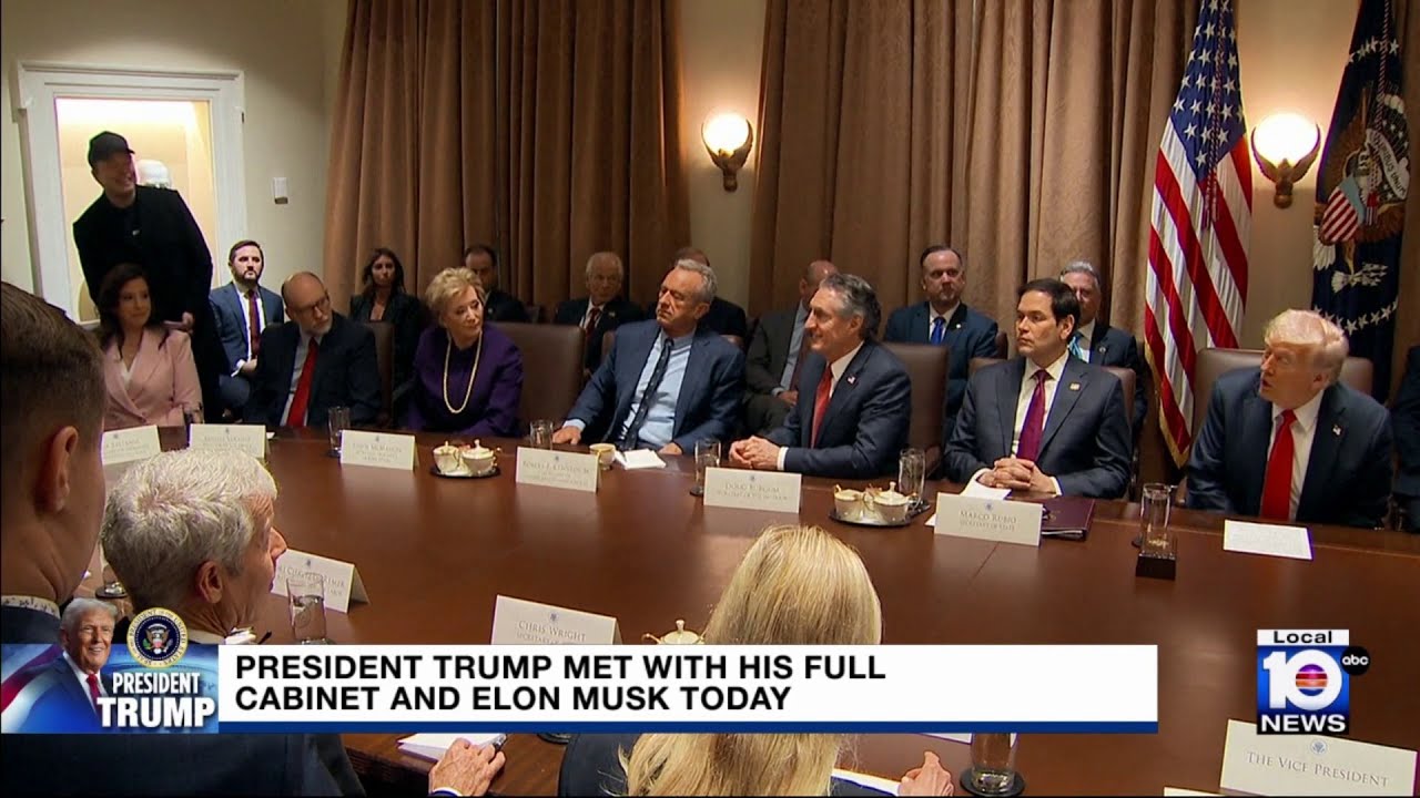 President Trump brings Elon Musk to first full cabinet meeting
