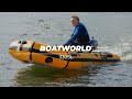 Boatworld 330sl slatted floor inflatable boat  in action