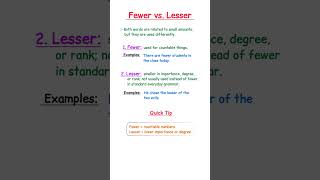 🤯 Fewer vs Lesser | Stop This Common English Mistake!