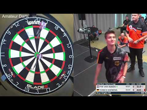 Pim van Bijnen vs Yorick Hofkens  Semi-Final  WDF Europe Cup Youth 2023