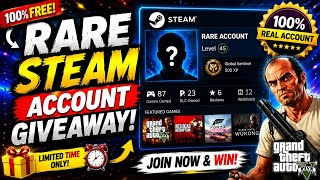 FREE STEAM ACCOUNT WITH GTA 5 & MORE GAMES! 🔥 RARE GIVEAWAY