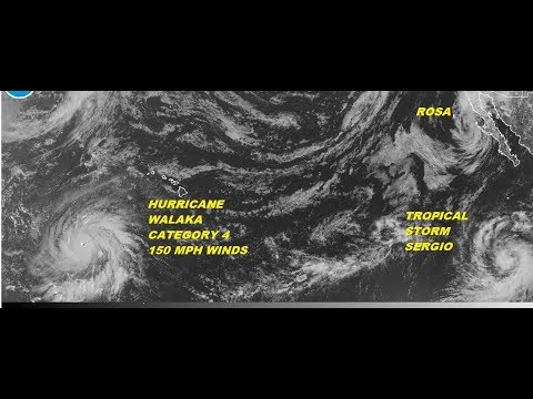 snowpiercer Hurricane Walaka Central Pacific 150 MPH Winds, Sergio Nears Hurricane, Rosa Moving Inland